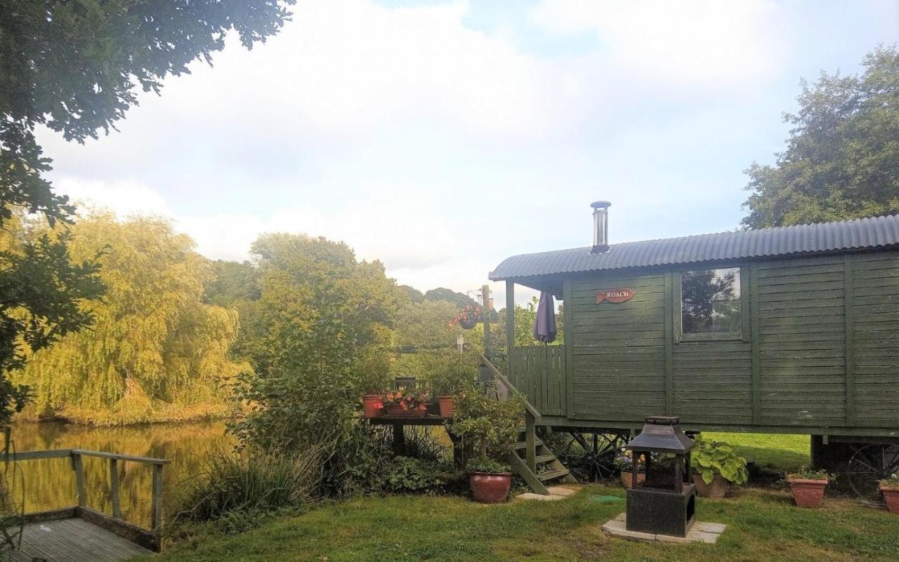 Charming Tranquil Shepherds Hut With Lakeside Balcony 'Roach' อัคฟิลด์ ภายนอก รูปภาพ